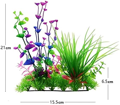 CDDJJ Akvaryum Bitkiler Dekorasyon Weeds Süsler Aksesuarları Balık Tankı Peyzaj Dekor Plastik Çiçekler Çim Aquascaping