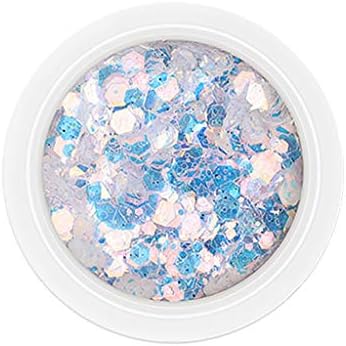 DDLmax Tırnak Mix Glitter Glitter Sequins Göz Makyaj Degrade Flaş Renk Toz Tırnak Dekorasyon DIY (H)