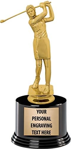 Özel Gravürlü Taç Ödülleri Golf Kupaları, Deluxe Yuvarlak Tabanlı 7.25 Kişiselleştirilmiş Kadın Golf Kupası