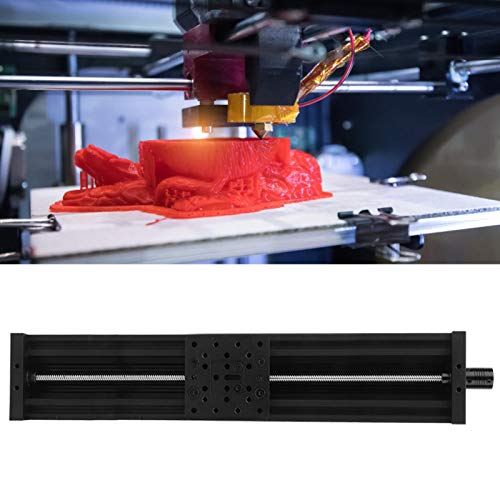 Lineer Kılavuz Slayt Masa CNC Sürgülü Masa Alüminyum Alaşım Vidalı Slayt Lineer Masa Kurşun 8mm için 3D Yazıcı(500mm-siyah)