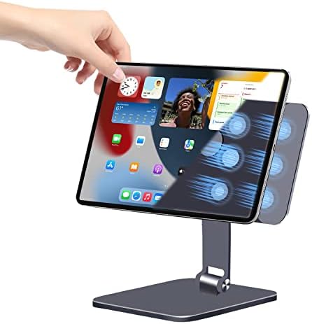 Magfit Manyetik Tablet Standı için iPad Pro M1, Güçlü Manyetik Emme, 360° Rotasyon, Değiştirilebilir Manzara / Portre, ile