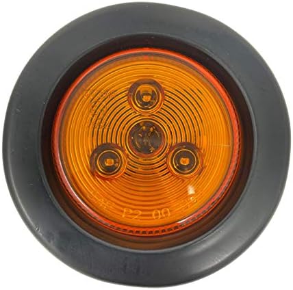 ADET 10-2. 5 Yuvarlak Side Marker gümrükleme ışık 3 LED Amber Grommet Pigtail Kiti