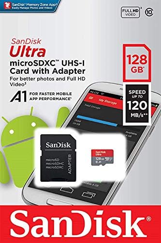 Ultra 128 GB microSDXC Zen Cep M18 Artı SanFlash ve SanDisk tarafından Doğrulanmış için Çalışır (A1/C10/U1/8 k / 120MBs)
