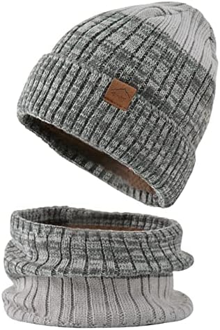 Kadın Kış Pom Pom Bere Şapka Hımbıl Sıcak Örgü Bere Şapka Erkekler Kadınlar için Kablo Örgü İzle Kap ve Boyun Tozluk Eşarp