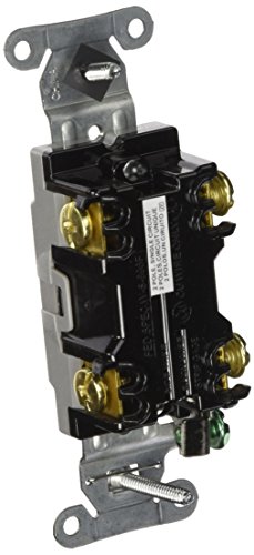 Hubbell CSB220R Ticari Spesifikasyon Anahtarı, Çift Kutuplu, 20 amp, 120/277V, Arka ve Yan Kablolama, Kırmızı