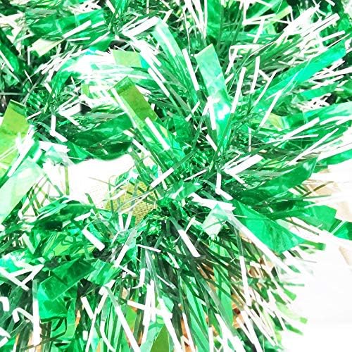 LeleCAT Yeşil Tinsel Çelenk Noel Süslemeleri için Tatil Dekor Açık veya Kapalı Kullanım için-Premium Kalite Ev Bahçe Tinsel
