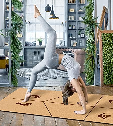 nuveti Mantar Yoga Mat, TPE yoga matı Taşıma Çantası ile 72x26 inç 5mm büyük Yoga Mat Absorbe Ter Egzersiz ve Fitness Erkekler