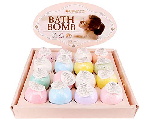 16 Adet Banyo Bombalar Hediye Seti Doğal Cilt Bakımı Banyo Bomba Topu Spa Banyo Noel Doğum Günü Hediyeleri için Kadınlar, Çocuklar,