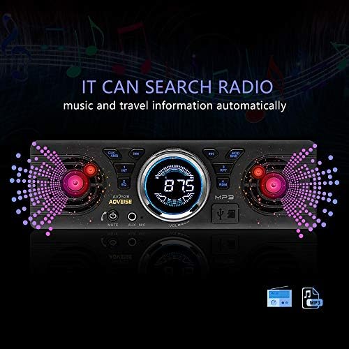 KOQİO Tek Din Araba Stereo Radyo, Dijital Medya Oynatıcı, araba MP3 Çalar Desteği SD/USB/Bluetooth / FM / AUX