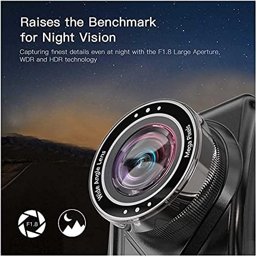 FMGFGFMG Yeni 4-inç Sürüş Kaydedici Çift Lens Dokunmatik Yüksek Çözünürlüklü Gece Görüş Araba Dvr Ters Görüntü