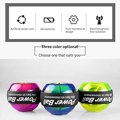 FORNORM Bilek Topu Egzersiz, LED Bilek Topu Bilek Çalışdırıcı Topu Gym Fitness Ekipmanları, Mavi