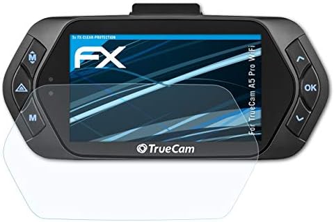 TrueCam A5 Pro WiFi Ekran Koruyucu ile uyumlu atFoliX Ekran Koruma Filmi, Ultra Net FX Koruyucu Film (3X)