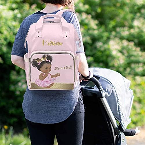 Özel Sevimli Kız Monogram Bebek Bezi Çantaları Sırt Çantası Adı ile Özel Bebek Çantası Hemşirelik Nappy Çanta Seyahat Sırt