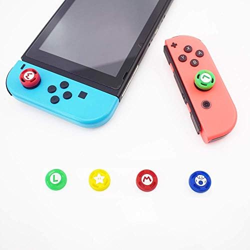 2 x Silikon Analog Thumb Çubuk Sapları Kapaklar Joystick kapatma başlığı ıçin Nintendo Anahtarı NS JoyCon Denetleyici (Kırmızı)