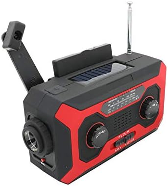 NBSXR Çok Fonksiyonlu Radyo, Güneş Enerjisi Afet Önleme Acil El-krank Radyo, AM/FM / WB Taşınabilir, Acil Radyo, Kırmızı