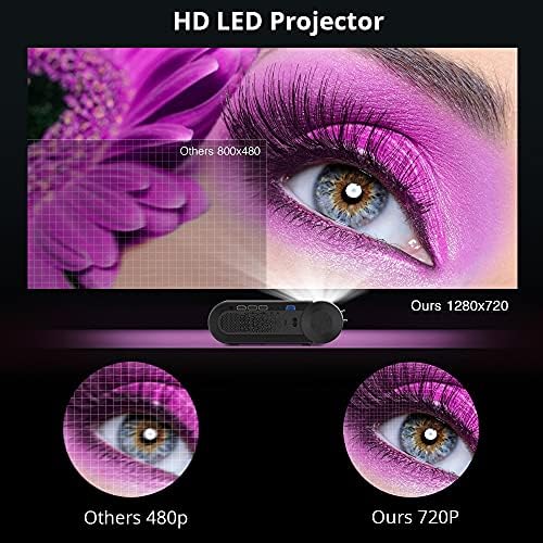 FENXİXİ K9 Full HD 1080P LED Taşınabilir Film Oyunu Ev Sineması Mini Projektör Beamer (Akıllı Telefon için İsteğe Bağlı Çoklu