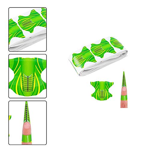 Shanyuna 100 Parça Şekillendirici Tırnak Formu Uzatma At Nalı-şekilli Nail Art Uzatma İpuçları, Nail Art Formları Sticker Nail