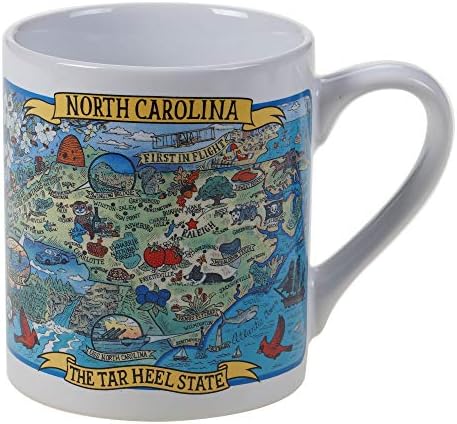 Sertifikalı Uluslararası Kuzey Carolina Hatıra 20 oz. Jumbo Kupa, 6'lı Set, Çok Renkli