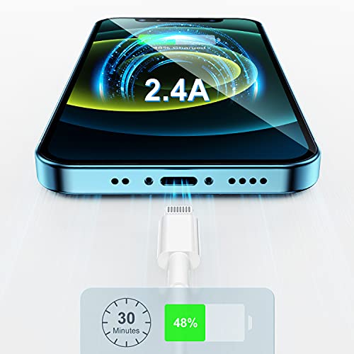 iPhone şarj cihazı 6ft [Apple MFi Sertifikalı], Yıldırım Kablosu [2 Paket], iPhone şarj cihazı Kablosu 6 Ayak, Hızlı Apple