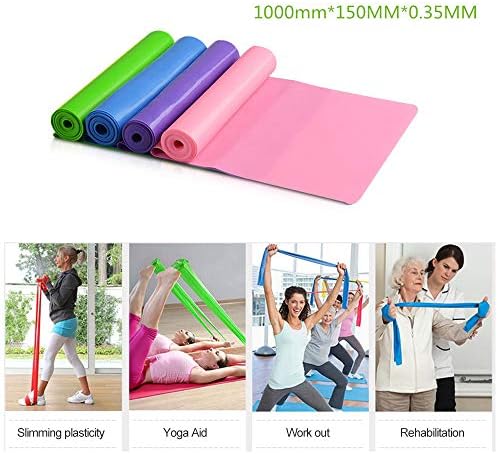 huxa 1 M,Yeşil,Yoga Direnç Bandı, Ayarlanabilir Kemerler, Bel Bacak, Spor streç Kemer, Yoga Germe için Gücü Eğitim, Dans Uygulama,