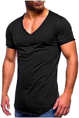 JSPOYOU Erkek T Shirt Kısa Kollu Casual Gömlek Spor Atletik Kas Egzersiz Slim Fit Tee Gömlek Tops