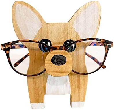 Köpek Gözlük Tutucu, Ahşap Gözlük Gözlük Raf Dekor, Sevimli Hayvanlar Gözlük Standı, Evcil Gözlük Tutucu Güneş Gözlüğü vitrin