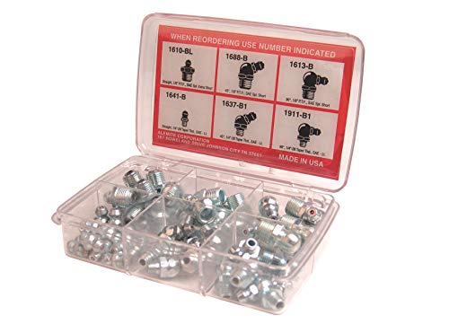 Alemite 2365-1 48 Parça Cep Paketi Montaj Çeşitleri, Altı Çeşit Bağlantı Parçası içerir, Gümüş