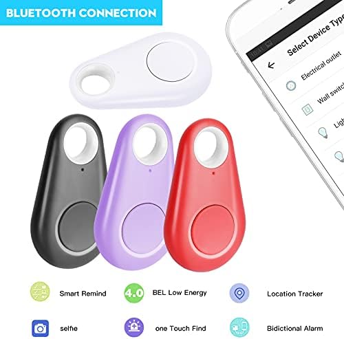Akıllı Izci 4 Paketi, anahtar Bulucu Bluetooth Bulucu Kablosuz Anti Kayıp Alarm Sensörü Cihazı Uzaktan Bulucu, çocuklar için