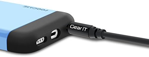 GearIT 3.5 mm Yardımcı Ses Stereo Kablosu (2 Feet 0.6 Metre) Erkek-Erkek Altın Kaplama Konektörler Siyah