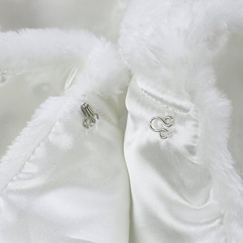 MSemis Bebek Kız Kış Faux Kürk Uzun Kollu Shrug Coat Düğün Çiçek Elbise Cover Up Ceket