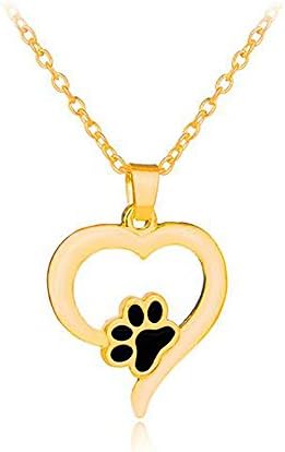 Meiligo Retro Sen Sol pençe Baskılar Benim Kalp Mektup Pet Köpek paw Charm Etiketi Kolye Sahibi ve Köpek Takı Eşleştirme Pet