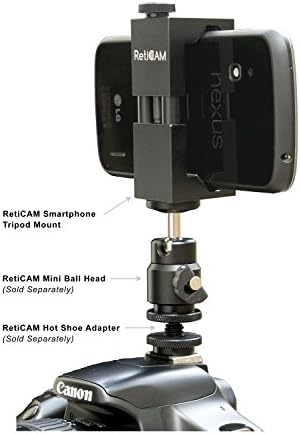 RetiCAM Smartphone Tripod Dağı XL-Metal Evrensel Akıllı telefon tripodu Adaptörü - XL Boyutu (2.75 ila 3.6), Siyah