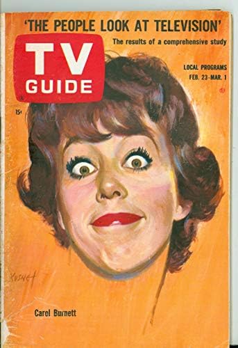 1963 TV Rehberi 23 Şubat Carol Burnett-Güney Ohio Baskısı Çok İyi (10 üzerinden 3) Mickeys Pubları tarafından İyi Kullanılmış