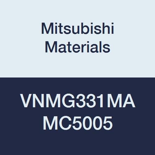 Mitsubishi Materials VNMG331MA MC5005 Delikli Karbür VN Tipi Negatif Tornalama Ucu, Genel Kesim, Kaplamalı, Eşkenar Dörtgen