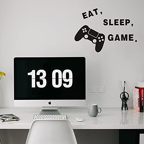 Eat Sleep Game & Controller Oyun Odası Duvar Sticker Vinil Sanat Oyun Posterler Duvar Çıkartmaları Boys Yatak Odası Odası Playroom
