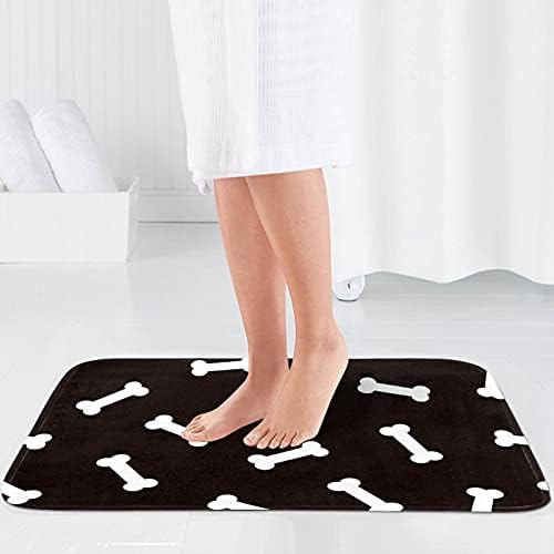 Siyah Beyaz Köpek Kemik Desen Duş Perde Setleri ile Kilim, su geçirmez Kumaş Polyester Banyo Duş Perde Liner ile Hooks, 70.