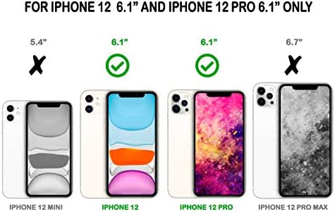 Kılıf iPhone 12 ve iPhone 12 Pro ile Uyumlu Kılıf 6.1 inç (2020), Premium Koruma, Çizilmez Şok Emme, Tam Vücut Sıvı Silikon