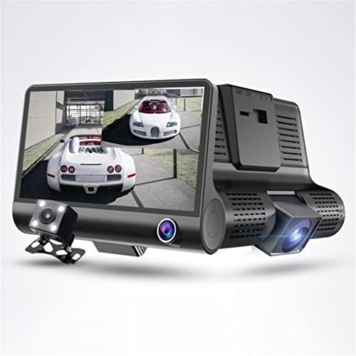Niaviben Araba Kamera Dash kamera Ön ve Arka ve İç, 3 Lens Kamera Video Sürüş Kaydedici 4 İnç HD 1080 P Gece Görüş Dikişsiz