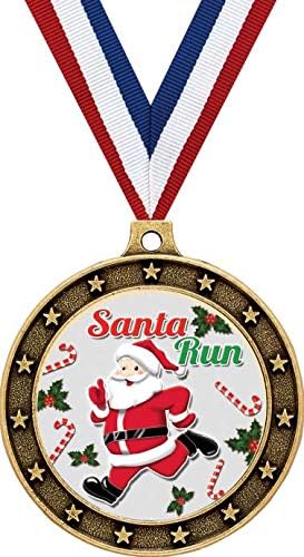 Santa Run Altın Madalya - 2 1/2 Evren Yıldız Noel Tatili Madalya Ödülleri Prime