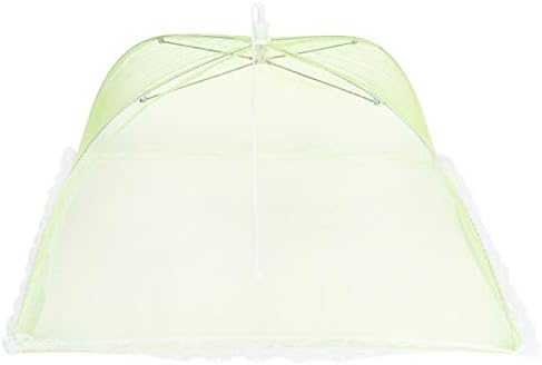 2 ADET Katlanabilir Masa Gıda Kapak Çadır Şemsiye Anti Sinek Sivrisinek Örgü Kapakları 16.9x16.9in Yeşil