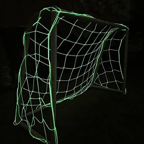 Isesuch Karanlıkta Glow Futbol Net, 1.8 * 1.2 M Futbol Eğitimi Net Aydınlık Güneş Enerjili Futbol Gol Net Polyester Eğitim