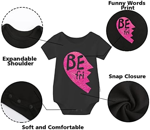 YSCULBUTOL Bebek Ikizler Bodysuits En Iyi Arkadaşlar Sonsuza Bebek Giysileri ile Set Önlükler Kız Kıyafet ile şapka