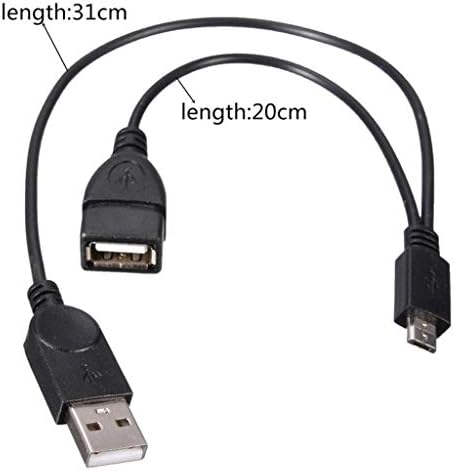 Homyl mikro USB erkek USB kadın erkek ev sahibi OTG kablo Y Splitter cep telefonu için