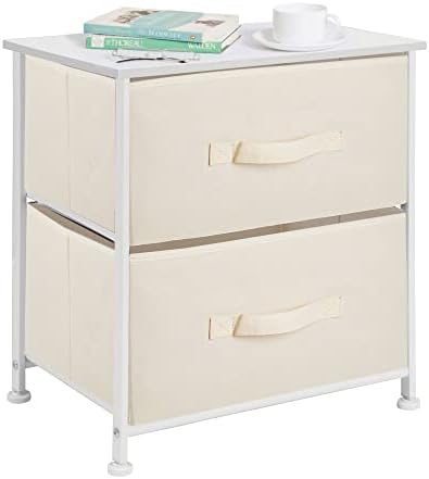 mDesign Depolama Dresser Uç / Yan Masa Gece Standı Mobilya Ünitesi-Yatak Odası, Ofis, Oturma Odası ve Dolap için Küçük Ayaklı
