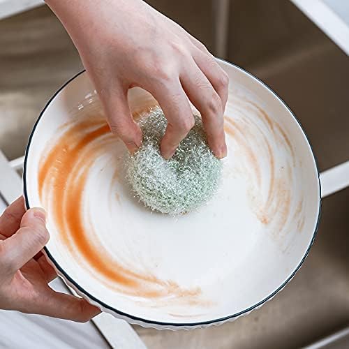 Abimy 1/4 pcs Yenilik Akrilik Scrubbers Temizleme Topu, temizleme Fırçası Mutfak Bulaşık Tel Temizleyici Aracı için Mutfak