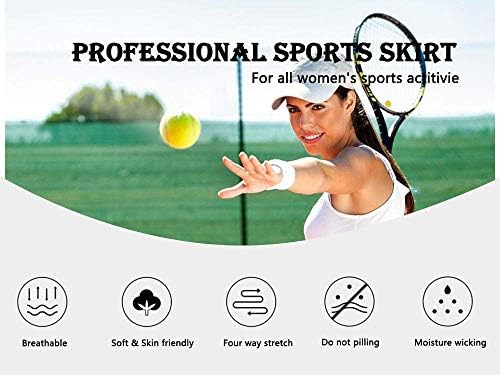 Ekouaer kadın Aktif Atletik Skort Performans Spor Golf Tenis Etek Koşu Egzersiz Skort ile Cepler