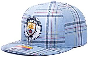 Fan Mürekkep Manchester City 'Holigan' Ayarlanabilir Snapback Şapka / Kap Mavi / Beyaz
