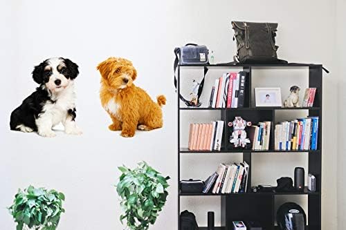 17 PCS Köpekler Duvar Sticker 3D Pet Çıkartmalar Çocuklar için Duvar Çıkartmaları Oturma Odası Bebek Odaları Yatak Odası Tuvalet