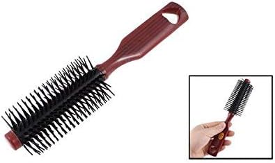 KFidFran Plastik Yuvarlak Fırça Dalgalı Kıvırcık Saç Tarağı, Kırmızı Siyah, 0,08 Pound(Rundbürste aus Kunststoff, gewellter,