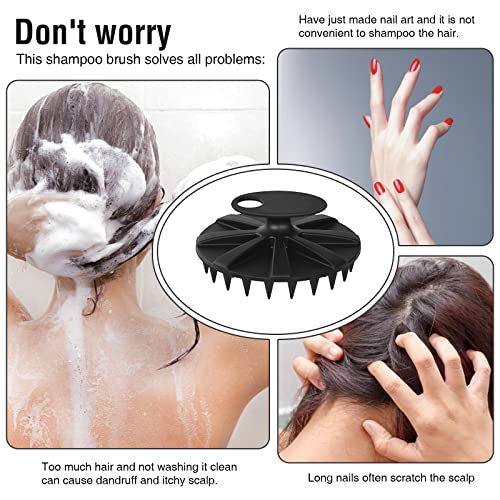 Saç Derisi Masaj Şampuan Fırça Silikon Masaj Kafa Derisi Scrubber Peeling için Kadın Erkek Kepek Kaldırmak Fırça Saç Büyüme
